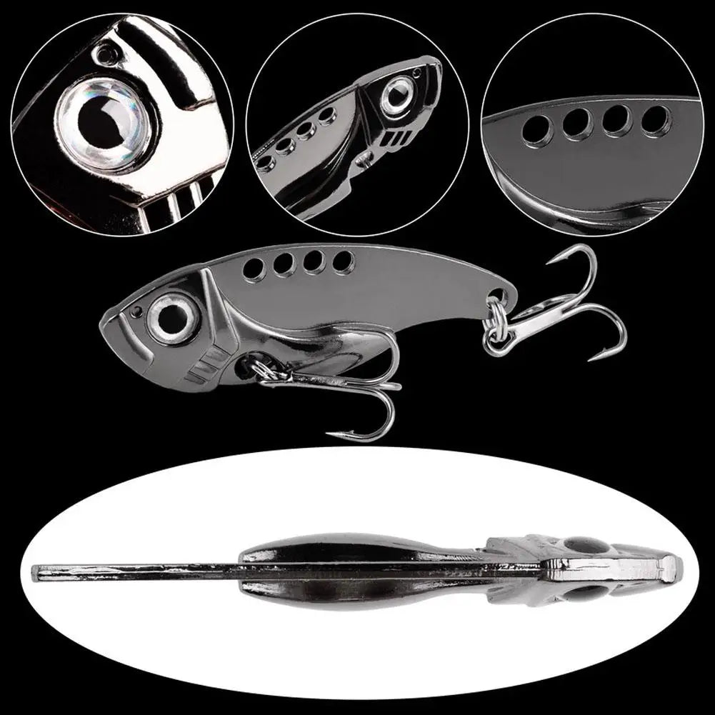 Metal Blade Baits for Bass Fishing,5Pcs 20g Vib Fishing Bait Metal Vib Hard Fishing  Lure Artificial Hard Lures Fake Bait(Silver), Topwater Lures -  Canada